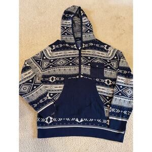 American Rag Men’s Hooded Ski Sweater Parka 4 Button Size 2XL 28x34
